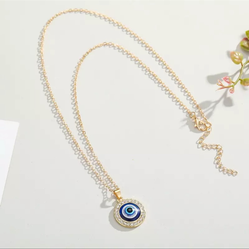 New Fashion Crystal Turkish Evil Eyes Pendant Necklace